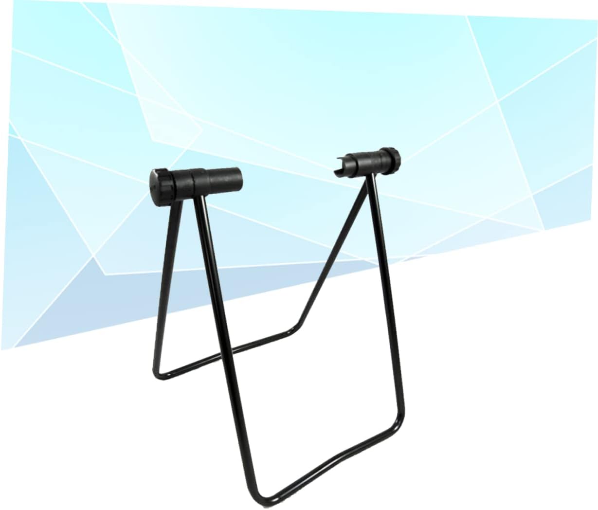 Kisangel Soporte de bicicleta de piso plegable para bicicleta vertical, soporte triangular para bicicleta de carretera, soporte para reparación de