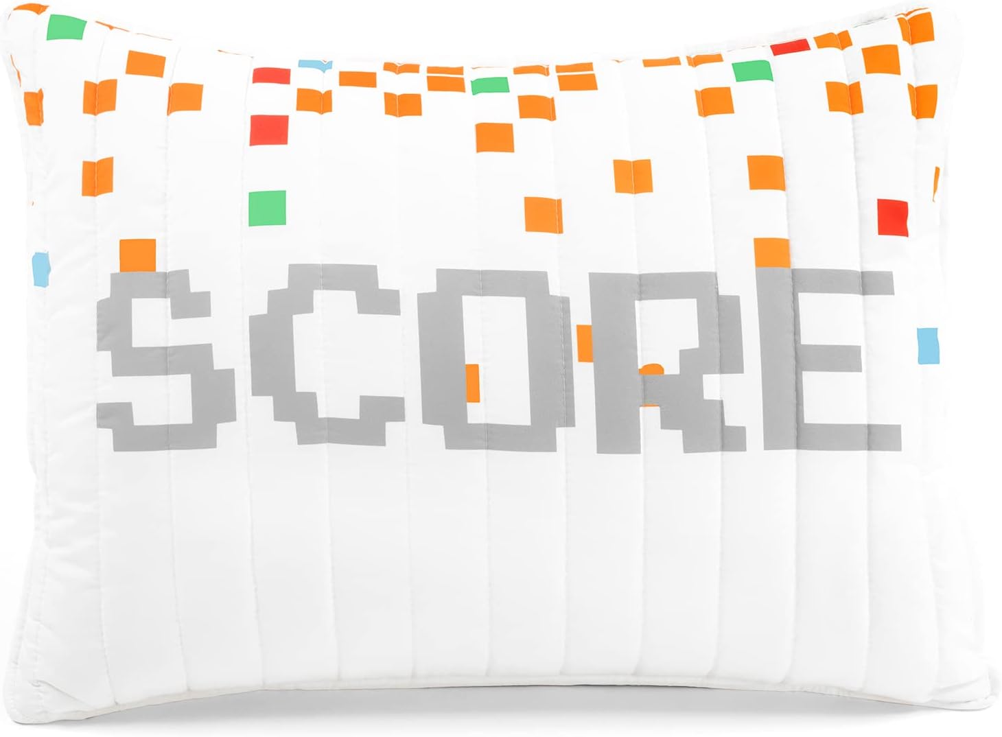 Lush Decor Juego de edredón reversible de 4 piezas de videojuegos, tamaño individual, color blanco