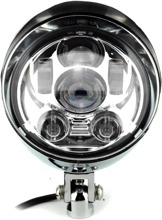 5 34 pulgadas bala faro motocicleta LED visera superior 0.394 in Tri Bar 5.75 “para Harley Sportster Dyna Softail Bobber Chopper personalizado