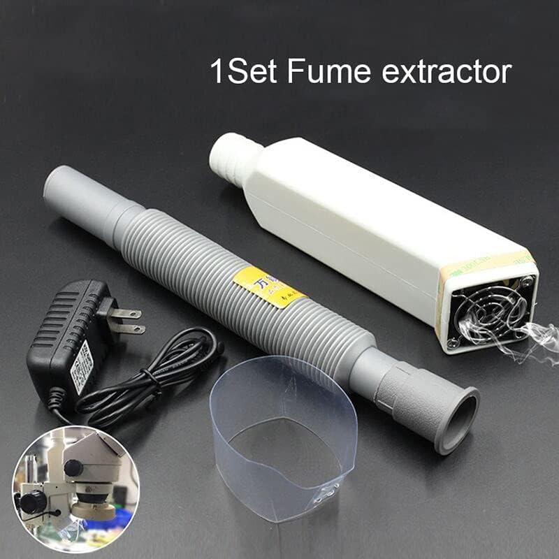 Kit de accesorios para microscopio, cámara de preparación de diapositivas, amortiguador de ventilador de escape, extractor de humos para reparación