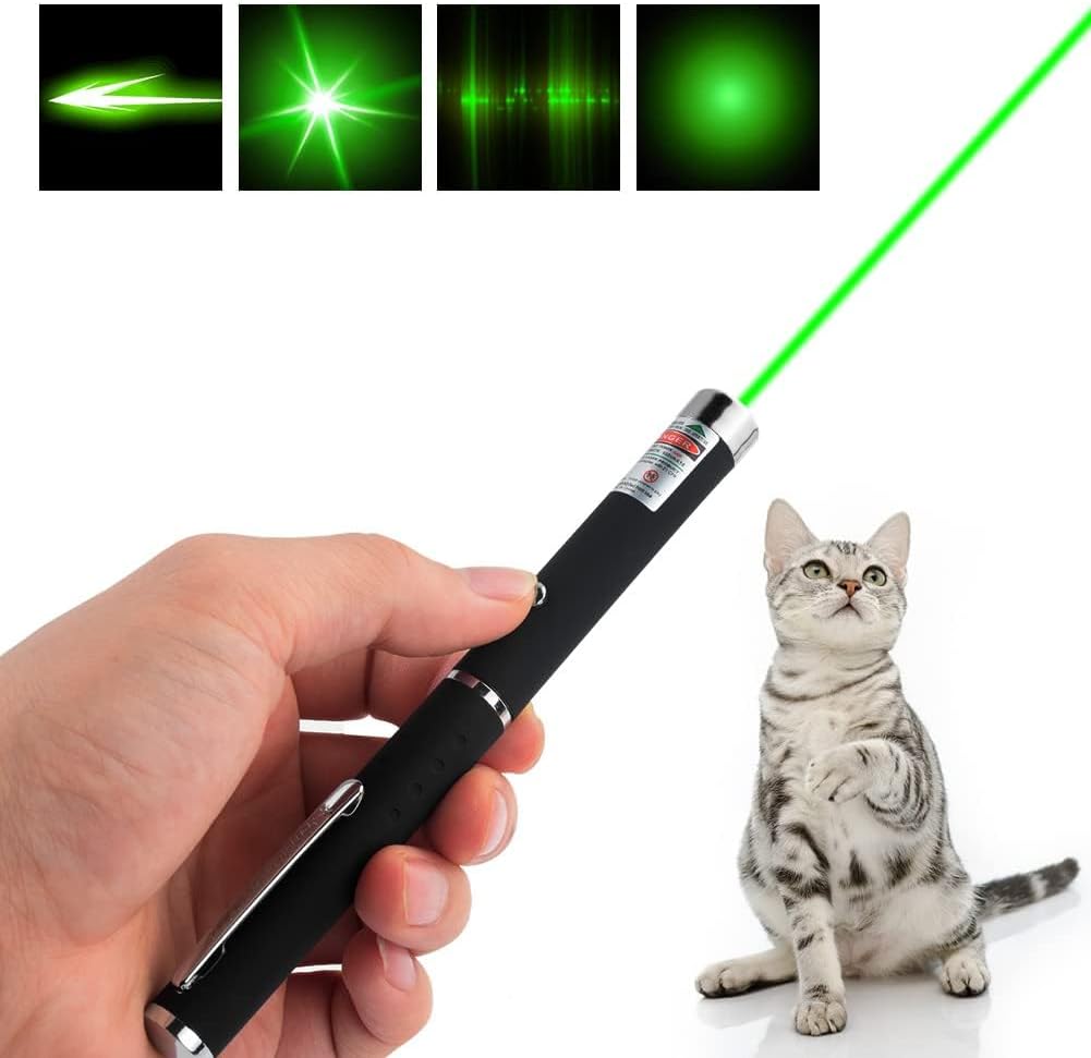 Puntero láser para gatos, perros, mascotas, juguetes interactivos, control remoto de presentación láser, puntero láser de luz roja, verde, morado,