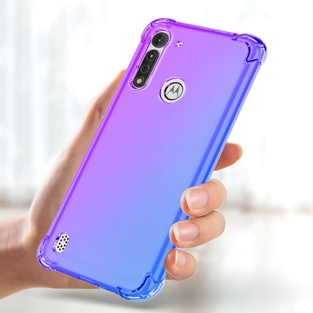 Funda para Moto G8 Power Lite, Motorola G8 Power Lite XT2055-2 Linda funda, Gradient Slim Anti Scratch TPU Funda protectora a prueba de golpes para