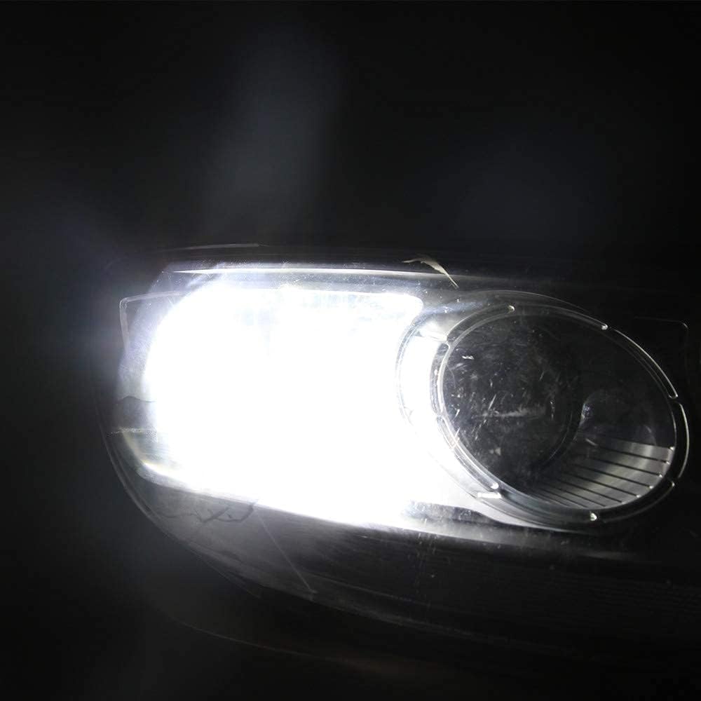 Alla Lighting Bombillas LED 12182 PW24W para circulación diurna (DRL), freno, luces direccionales, 6000 K, xenón blanco, repuesto compatible con BMW