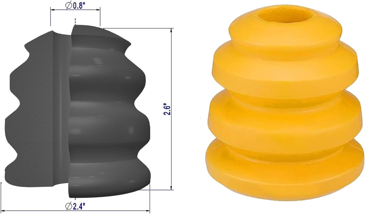 Topes de parachoques delanteros, parachoques de brazo de control inferior compatible con Chevy Silverado Tahoe Suburban Yukon Sierra Express