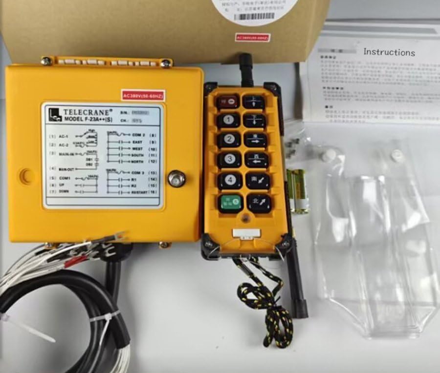 Control remoto de grúa de 12 V, controlador de elevación IP65 resistente, interruptor industrial, control remoto de elevación de grúa VQP con 1