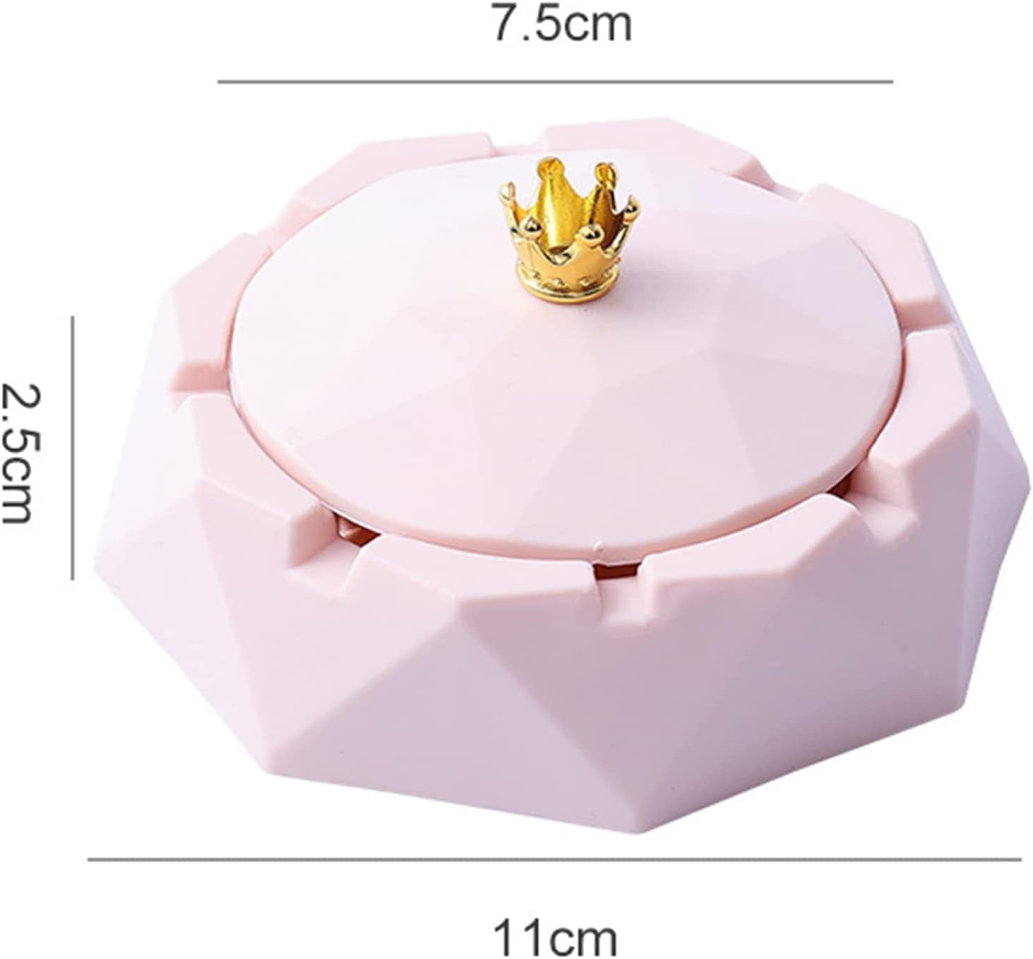 Cenicero rosa de acero inoxidable con tapas, cenicero de cigarrillos para uso en interiores o exteriores, resistente al viento, soporte para cenizas