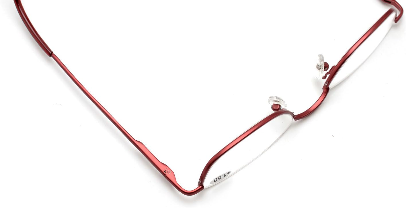 T0340 – Gafas de lectura de aleación vintage sin montura para hombres y mujeres, con elegante estuche