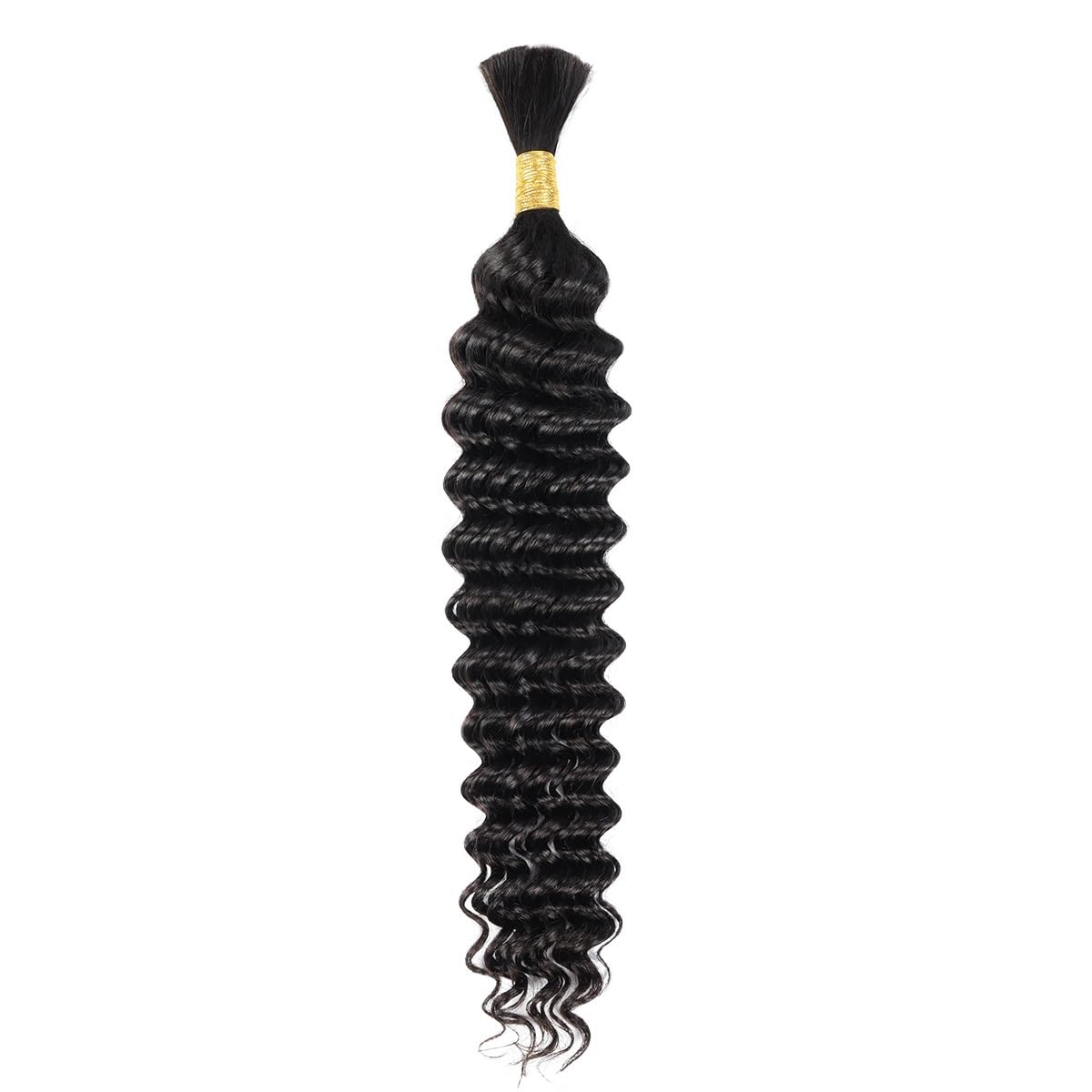 PEEKABOO Extensiones de cabello humano de onda profunda para micro trenzado, a granel, 100% cabello trenzado brasileño sin procesar, un paquete (1