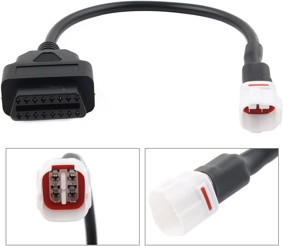 GZYF OBD2 4Pins lector de código escáner conector herramienta de diagnóstico adaptador de cable para Yamaha MT070910, XSR700900, MT09 Tracer, R1