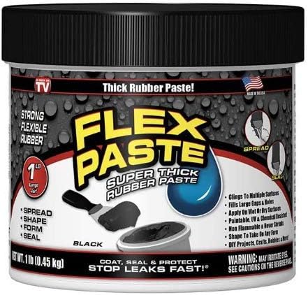 Flex Seal Flex Black Putty – Tarro de pasta negra de 1 libra con masilla Allway Tools, paquete de 3 cuchillos (2 artículos)