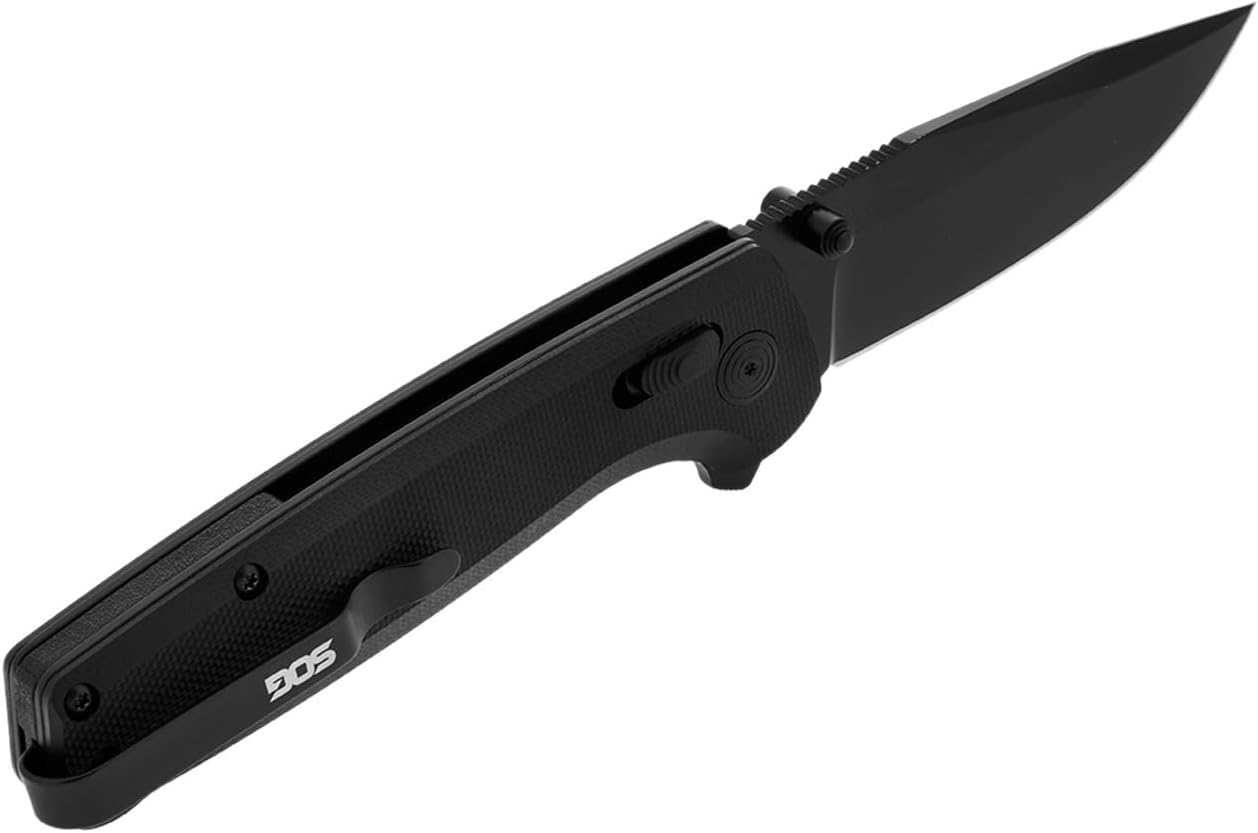 SOG Terminus XR G10 – Cuchillos plegables de bolsillo ambidiestros resistentes EDC  Mango G10  Hoja de acero D2 resistente al desgaste