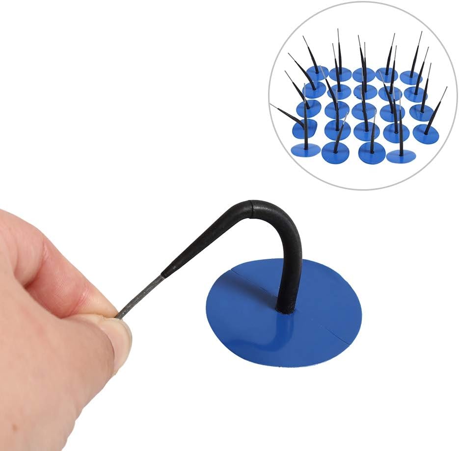 Parche de enchufe de neumáticos, 24 piezas de reparación automática de pinchazos de neumáticos sin cámara con cable de 0.236 in