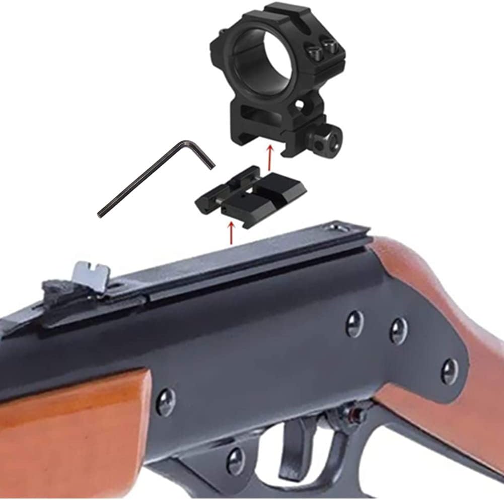 2pcs 0.433 in Dovetail to 0.787 in Picatinny Weaver Perfil bajo Snap-in Rail Adaptor para Rifle Scope