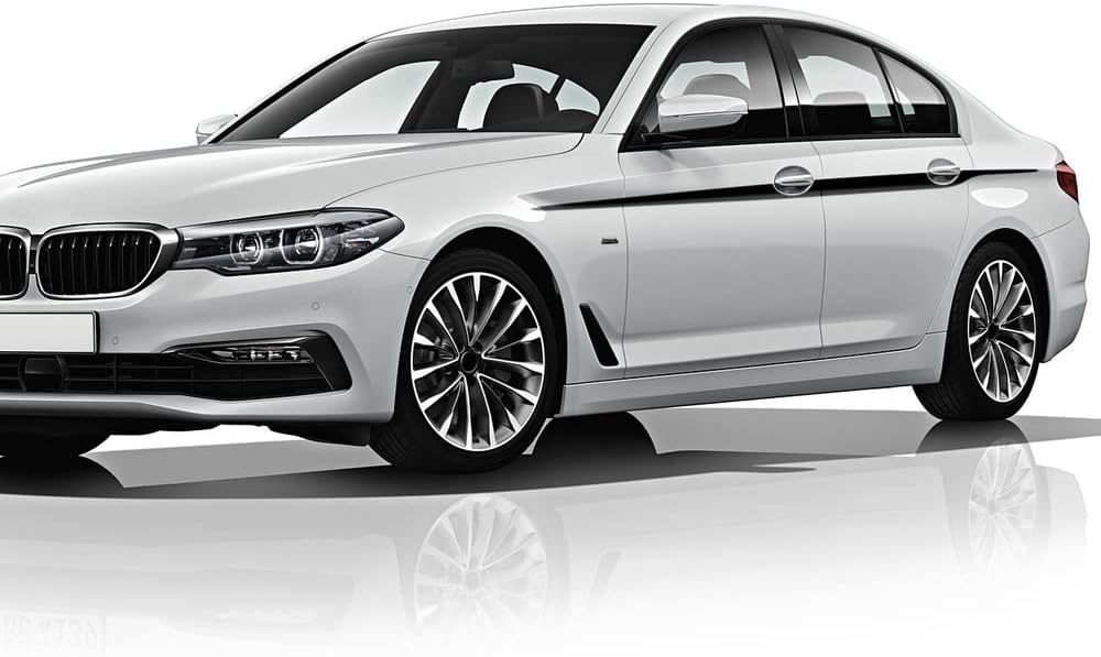 Calcomanía de líneas de cintura para falda lateral de puerta de coche, compatible con BMW Serie 5 G30 G31, color negro brillante
