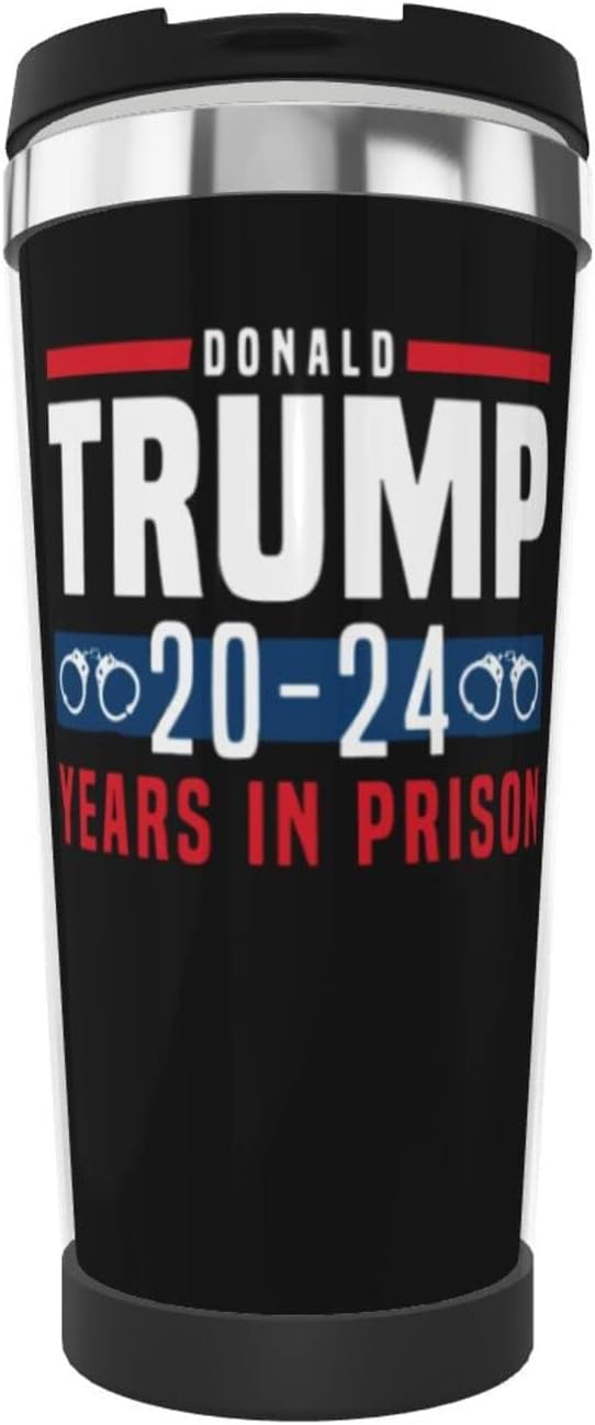Traitor Trump Is Going To Jail – Taza de café de acero inoxidable de doble pared térmica para bebidas frías y calientes