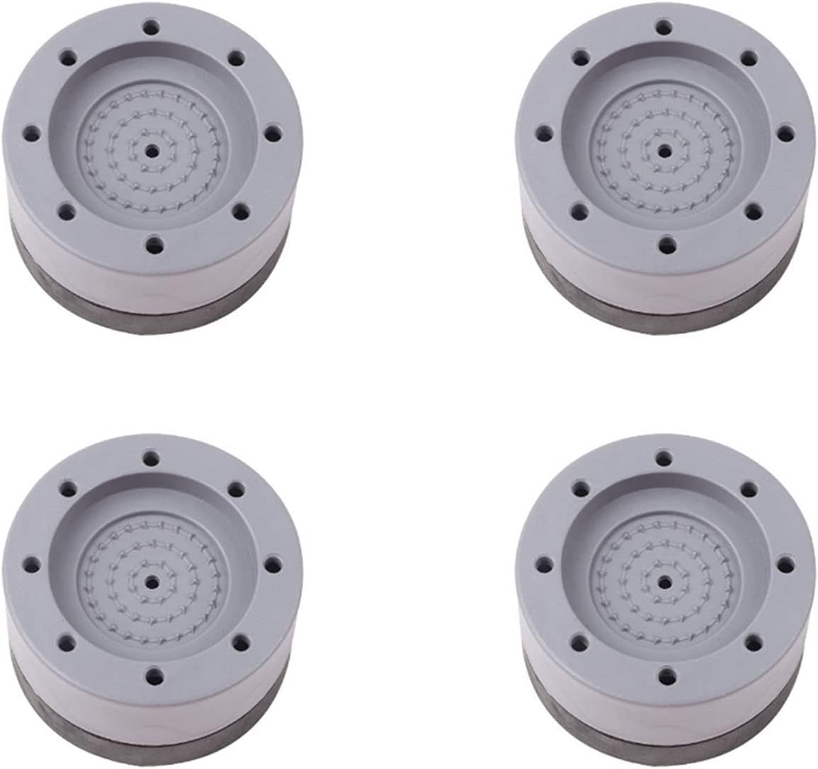 Paquete de 4 almohadillas antivibraciones, almohadillas antideslizantes para lavadora, antivibraciones, para aumentar los golpes y la cancelación de