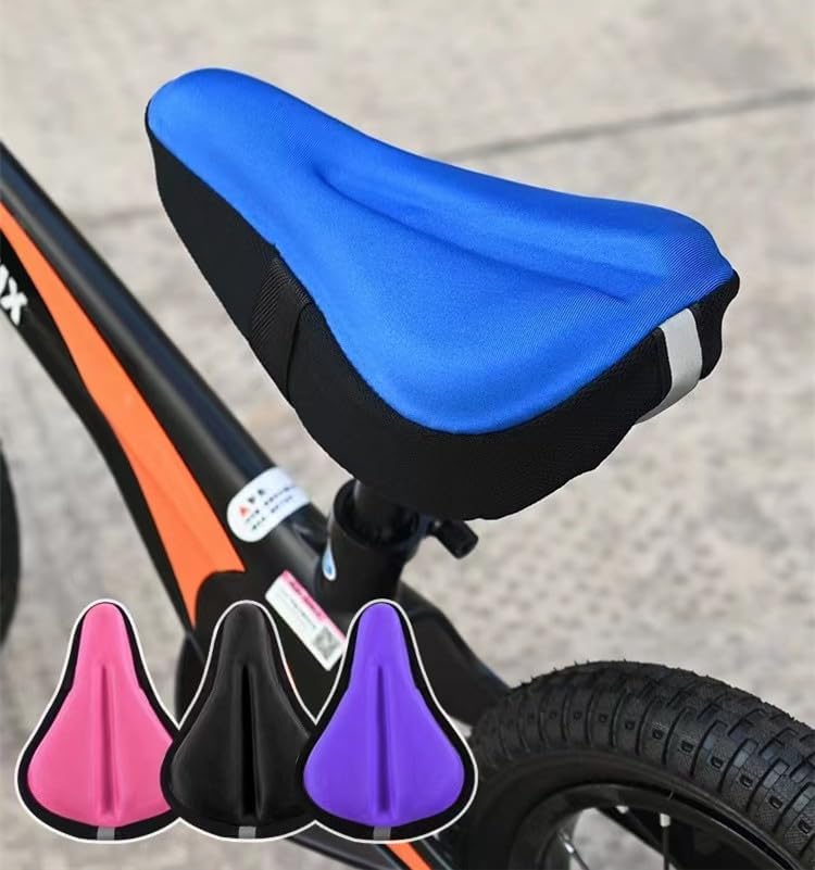 MINILUJIA Funda de cojín de gel suave para silla de montar de bicicleta para niños y niñas, 10 x 6 pulgadas, transpirable y extra suave, espuma