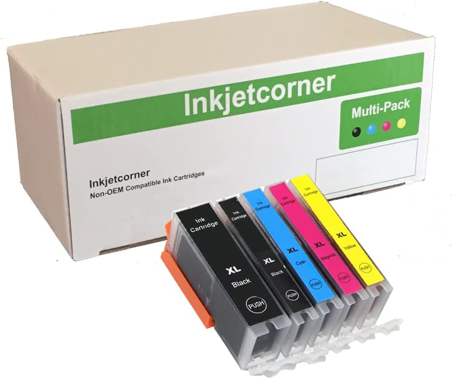 Inkjetcorner Cartuchos de tinta compatibles de repuesto para uso con MX920 MG5620 MG6620 MG5622 MG6600 iX6820 iP7220 (1 grande negro 1 negro pequeño