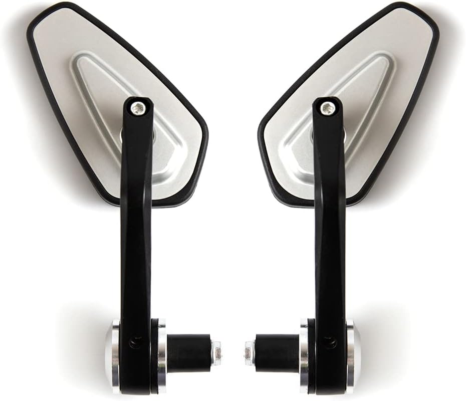 Espejos traseros de extremo de barra de 78 de pulgada de 0.866 in, accesorios de motocicleta, scooters, retrovisor, retrovisor, espejos