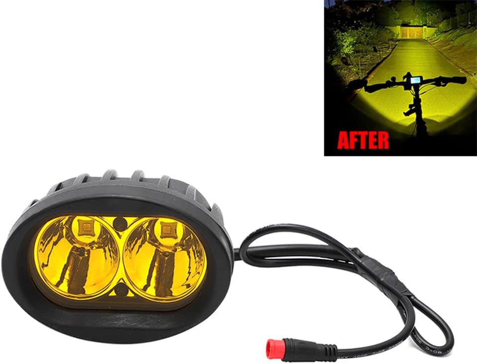 Luz de cabeza LED de alto rendimiento para bicicleta eléctrica Rad Power Bikes Mini Rover Expand Runner Plug & Play Off Road Vehículo Luces de