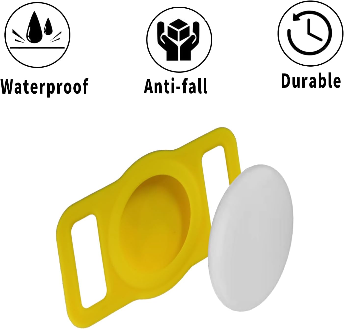 Paquete de 2 soportes de silicona para collar de perro, funda protectora impermeable para rastreador GPS Air Tag, accesorios de seguimiento