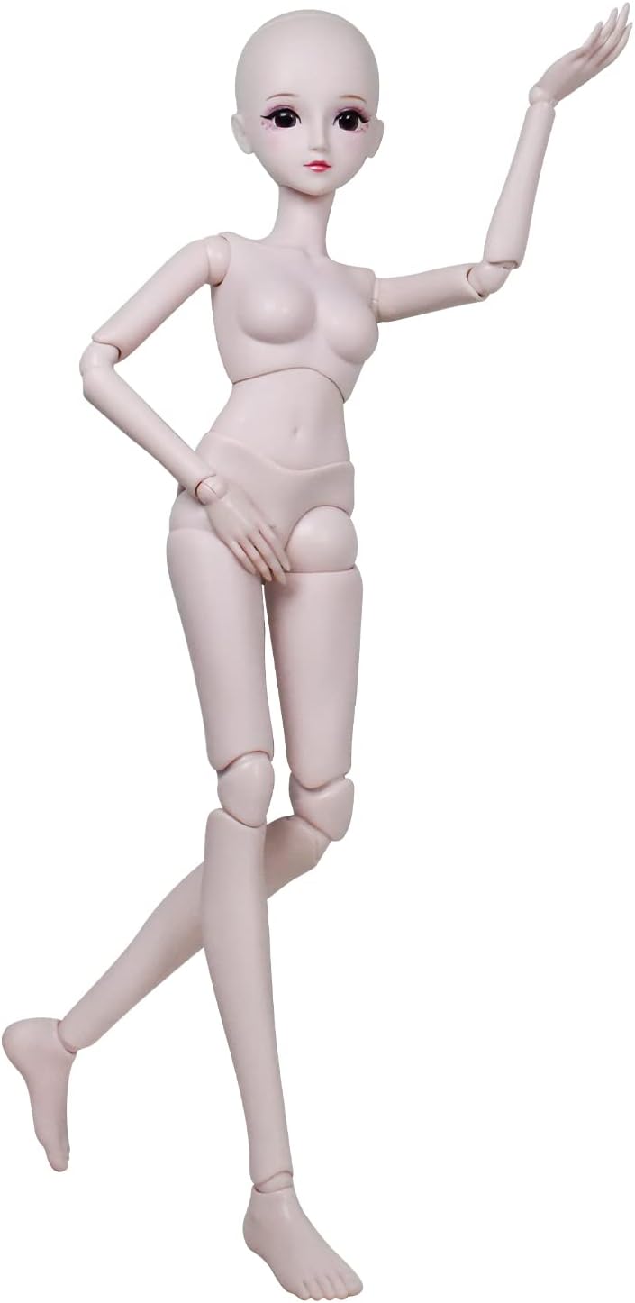 Proudoll 13 BJD Muñeca Cuerpo de Muñeca Personalizada 23.6 in 24 Pulgadas Bola articulada SD Muñecas Articuladas Articulaciones Mueve PVC DIY (Freya)