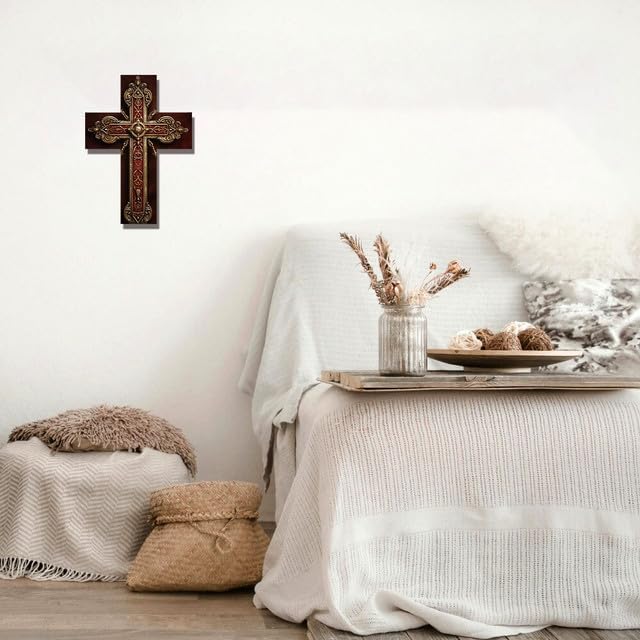 -Christians – Letrero de cruz de madera para decoración del hogar de granja, cruz de pared inspiradora religiosa, placa de arte de pared de madera,