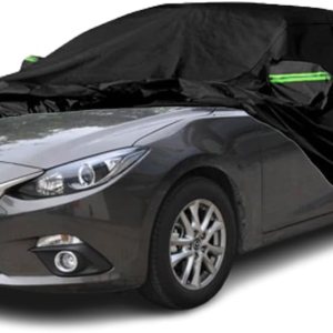Qnmittry Fundas impermeables para automóvil compatibles con Mazda 3 2004-2024, funda de automóvil para todo tipo de clima, con puerta con cremallera Qnmittry Fundas impermeables para automóvil compatibles con Mazda 3 2004-2024, funda de automóvil para todo tipo de clima, con puerta con cremallera