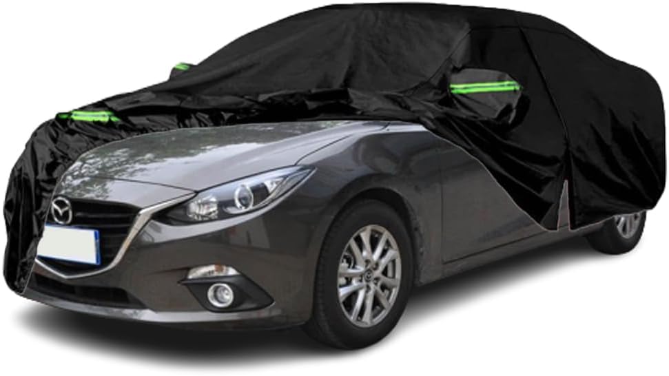 Qnmittry Fundas impermeables para automóvil compatibles con Mazda 3 2004-2024, funda de automóvil para todo tipo de clima, con puerta con cremallera