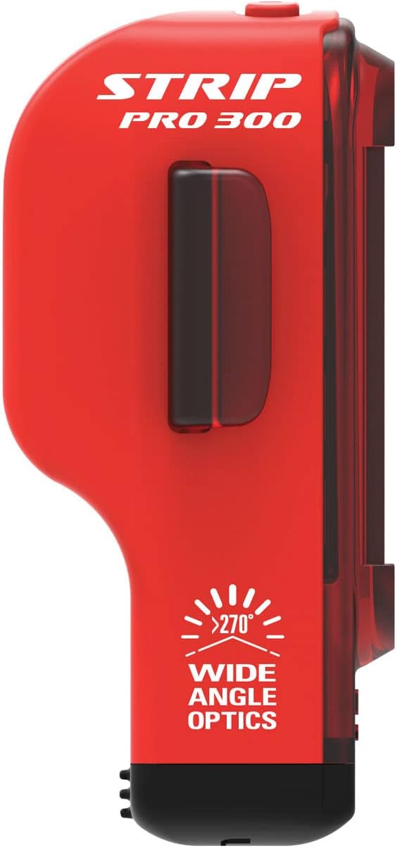 LEZYNE Tira Drive Pro – Luz trasera de bicicleta, 300 lúmenes, 53 horas de funcionamiento, recargable por USB, luz trasera para bicicleta, color rojo