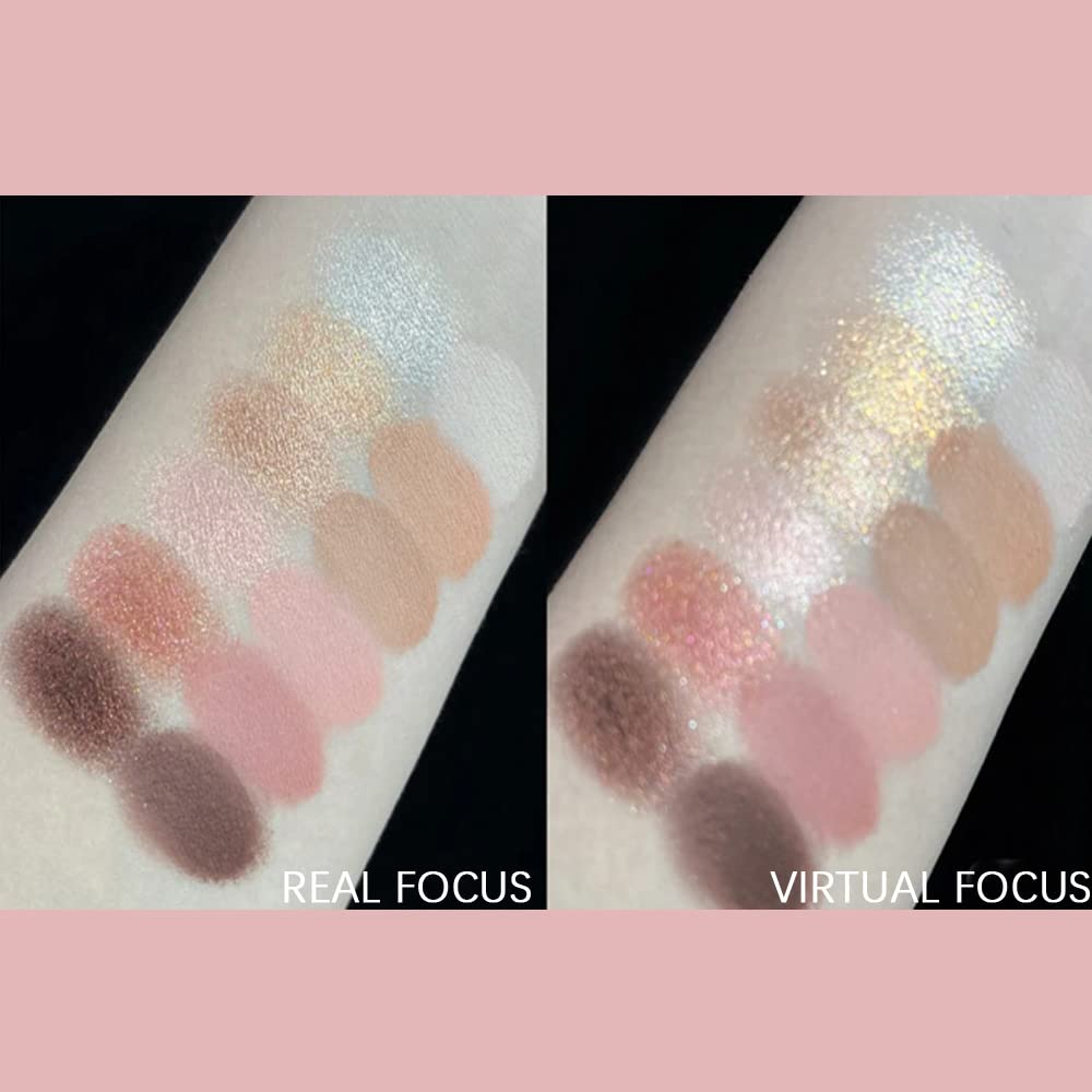 AMY’S DIARY Paleta de sombras de ojos marrón rosa de 12 colores, alta pigmentación, mezclable, paleta de ojos neutros de larga duración (3)