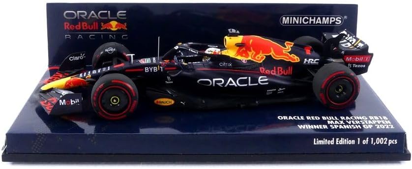 Minichamps 143rd Oracle Red Bull Racing F1#1 Max Verstappen Spanish GP Win 2022