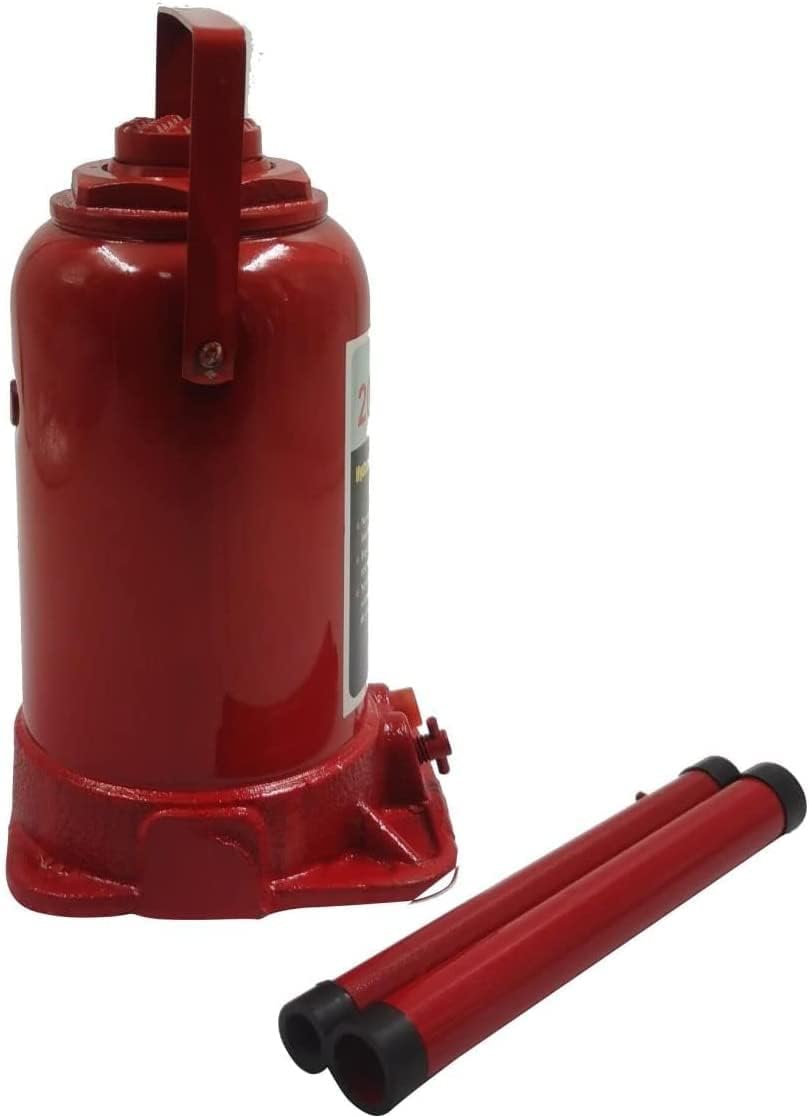Zeluga ZL211 20 toneladas 40,000 libras capacidad hidráulica soldada botella Jack, rojo