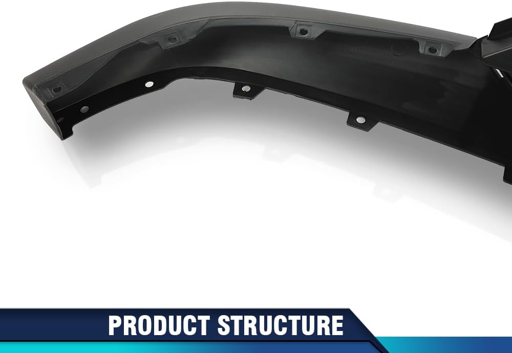 PIT66 Cenefa de parachoques delantero texturizada con agujeros de gancho de remolque compatible con Chevy Silverado 1500 2016-2018Silverado 1500 LD