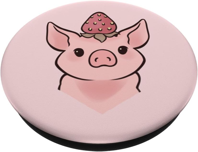 Cute Swine Sow Strawberry Mini Pig PopSockets Standard PopGrip