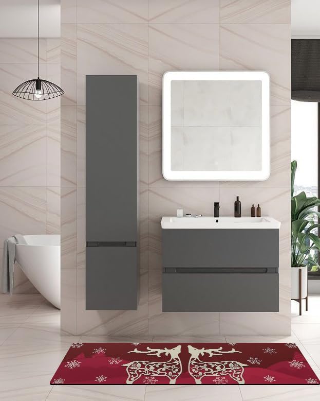 Tapete de baño de Navidad para bañera, antideslizante, de secado rápido y absorbente, tierra de diatomeas, fregadero, dormitorio, cocina, tapete
