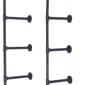 BOKKOLIK Estante de tubo de metal rústico de 55.5 pulgadas de altura, estantes flotantes retro de 4 niveles para cocina, oficina, cafetería, casa, BOKKOLIK Estante de tubo de metal rústico de 55.5 pulgadas de altura, estantes flotantes retro de 4 niveles para cocina, oficina, cafetería, casa,