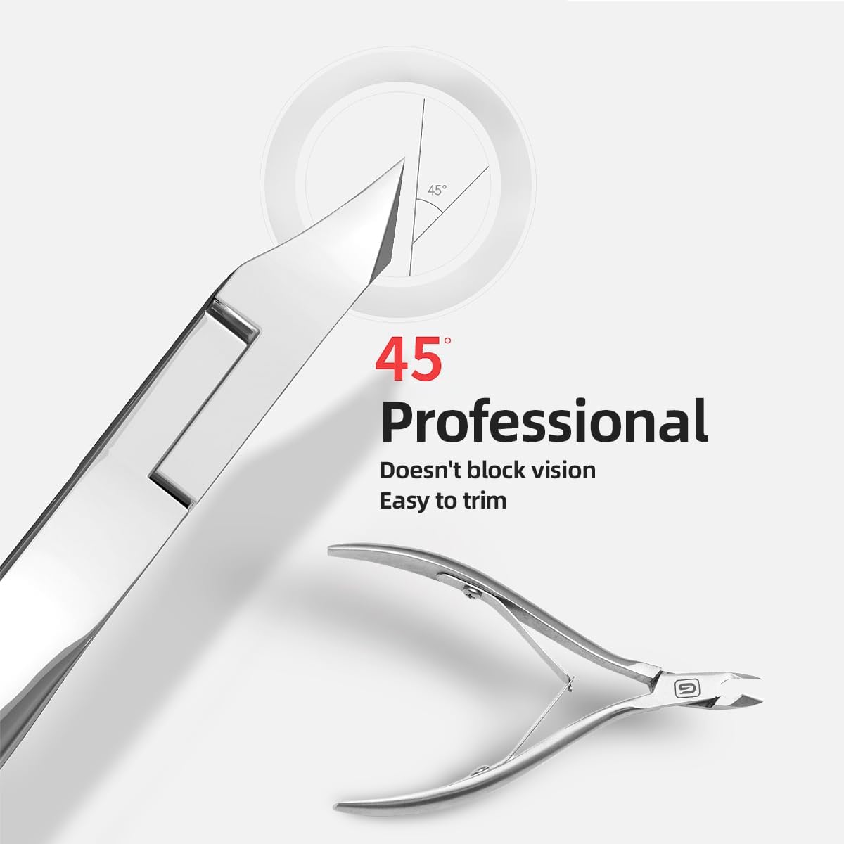 Cortador de cutículas de 34 mandíbula extremadamente afilado para cutículas, tijeras de acero inoxidable, cortador de pedicura, herramienta de