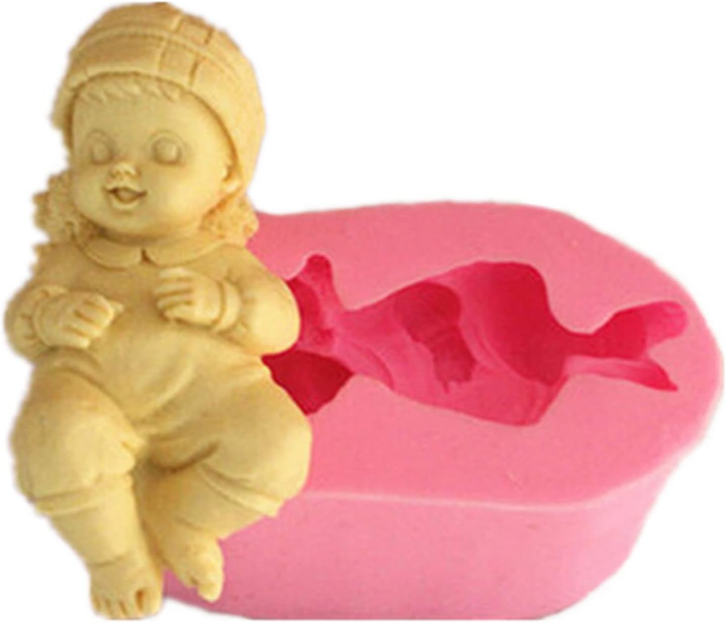 Molde de silicona para bebé, molde de caramelo de chocolate, molde para hornear pastel, molde de vela de jabón para baby shower, molde de yeso de