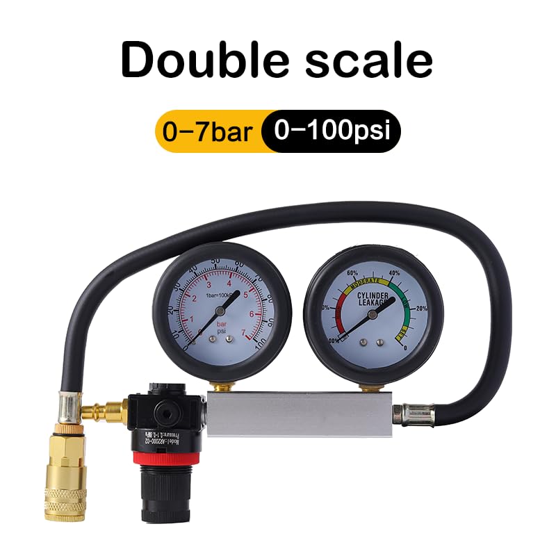 TU-21Cylinder – Kit de prueba de fugas de cilindro, kit de prueba de fugas de compresión de motor automotriz para automóviles, camiones y