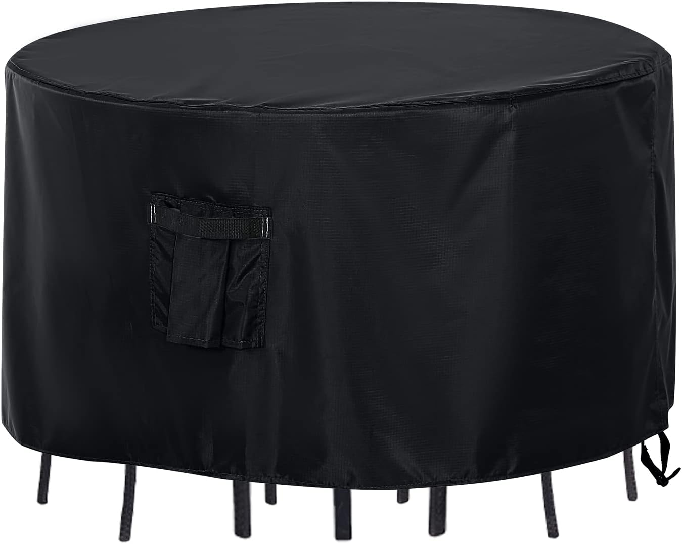 ABCCANOPY Funda de mesa redonda para muebles de exterior, resistente al agua y al polvo, resistente al viento, resistente al desgarro, resistencia a