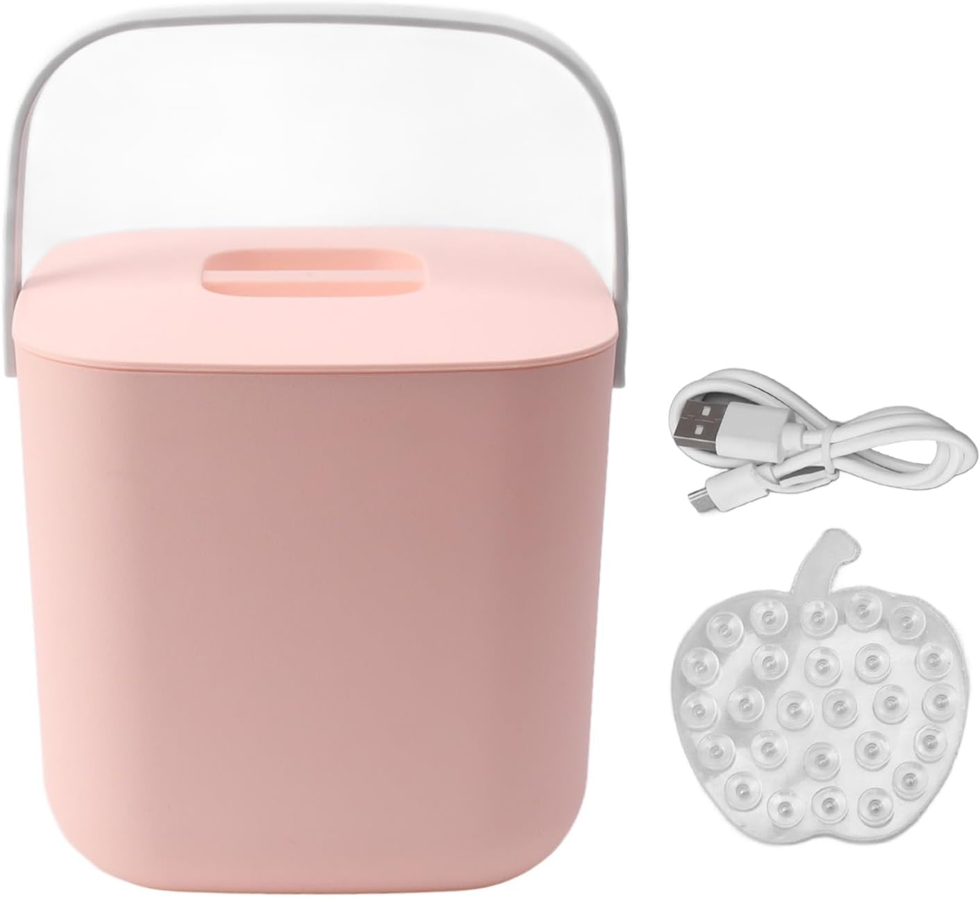 Mini lavavajillas, 2000 MAh 18W ABS PC 8.5V 2A portátil encimera apartamento lavavajillas (rosa)