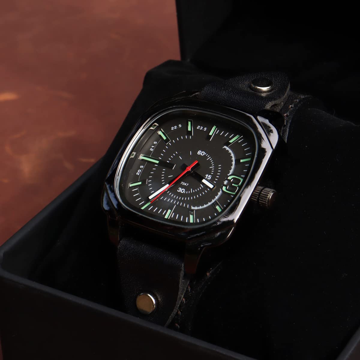 Mens Watch Analog Waches for Man Work Watches Women Stylish Minimalist Classic Men’s Wrist Watch with 20mm Handmade Leather Band Unque Gifts for Men