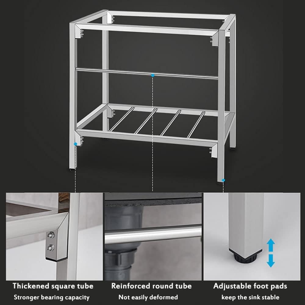 Fregadero de catering independiente, fregadero de acero inoxidable 304 para baño de perros, garaje, jardín, cocina, caravana, fácil de limpiar