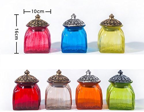 SOCOSY Tarro de cristal vintage para dulces con tapa, tarro de alimentos, frasco de nueces, joyero, para boda, dulces, bufé, almacenamiento de