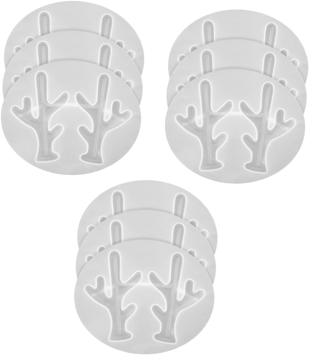 VILLCASE 9 piezas de moldes de cuernos con joyas para el cabello, moldes de silicona, moldes de tuile, suministros de fabricación de joyas de