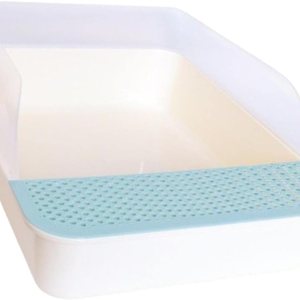 Bandeja de arena para gatos con parte superior abierta, fácil limpieza, con caja de arena resistente de alta cara para gatos, suministros de Bandeja de arena para gatos con parte superior abierta, fácil limpieza, con caja de arena resistente de alta cara para gatos, suministros de