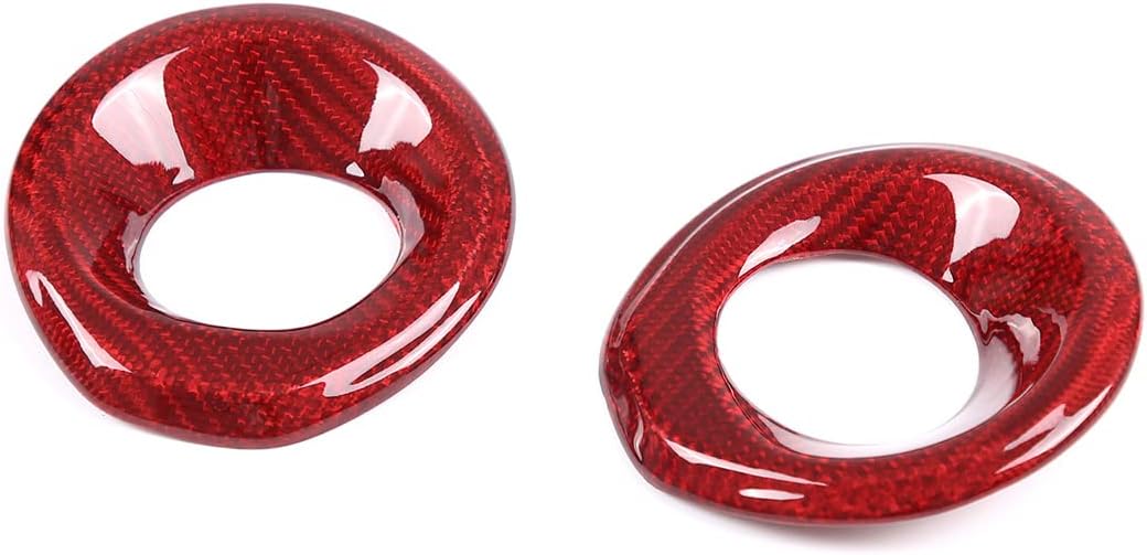 Anillo decorativo para bocina de puerta de automóvil, borde de fibra de carbono real, apto para Toyota Supra GR A90 A91 MK5 2019-2022, accesorios