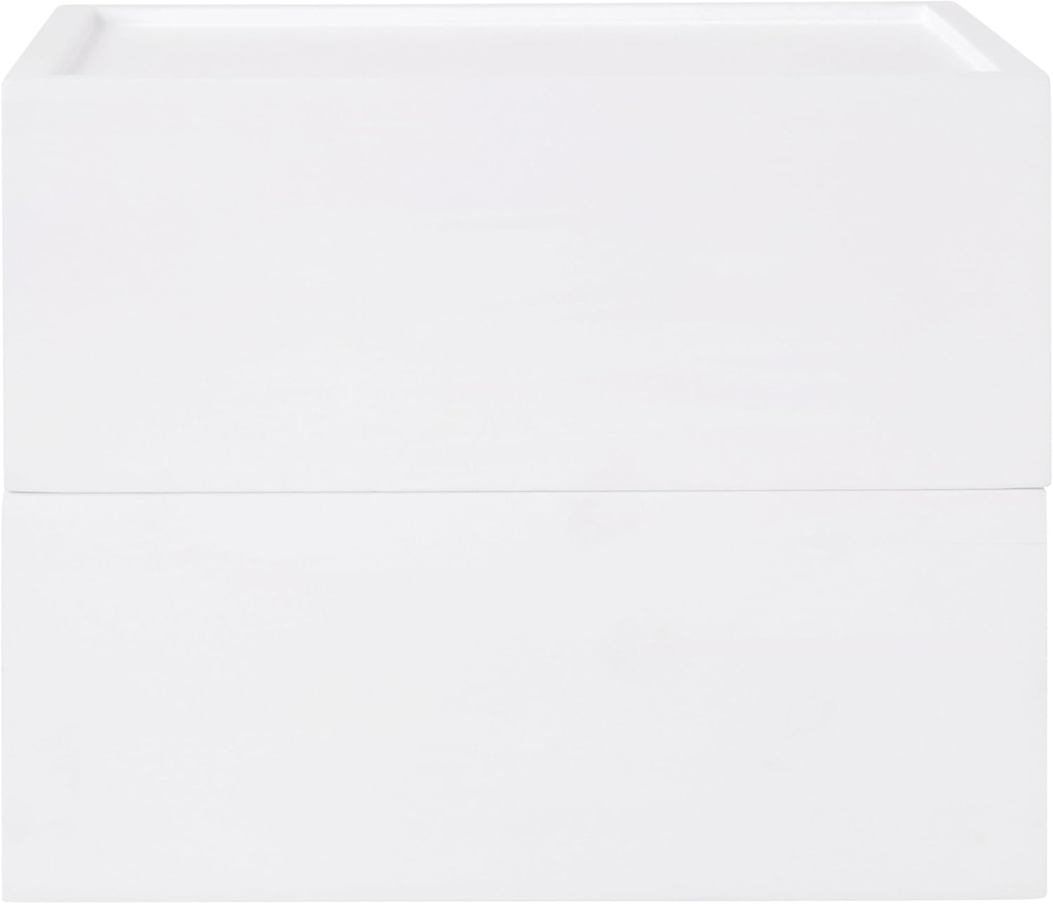 Martha Stewart Weston – Cajas de almacenamiento apilables de madera con cajones extraíbles, organizadores de almacenamiento de madera de ingeniería,