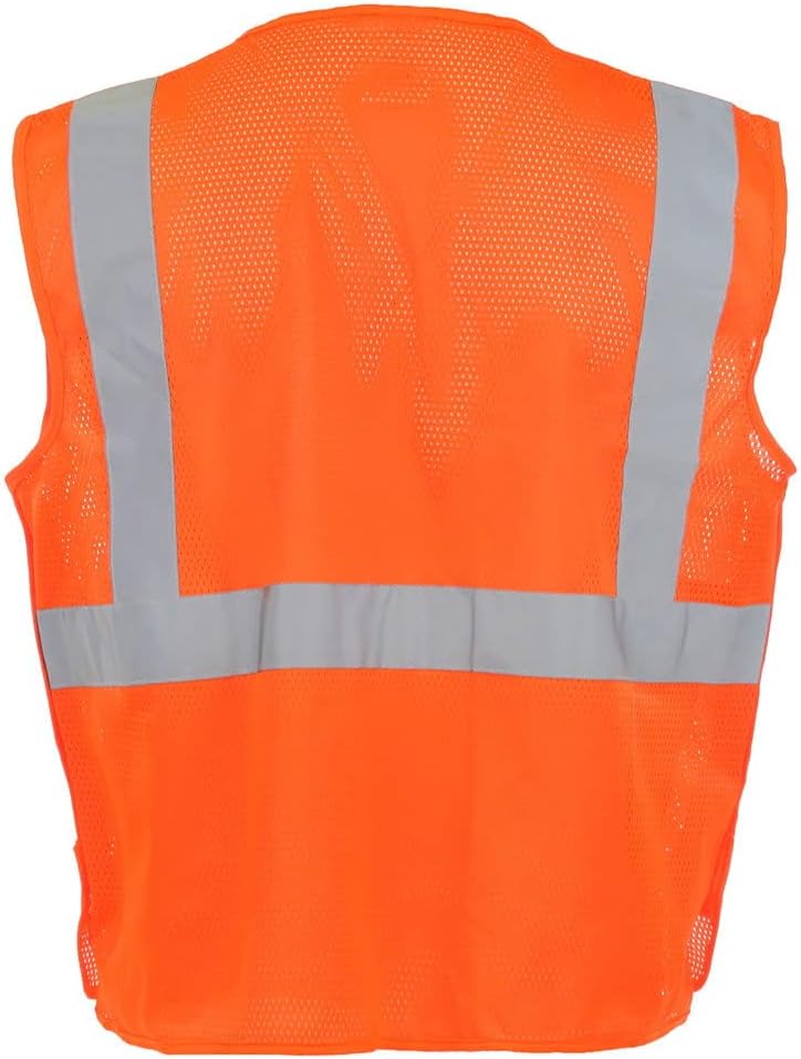 J. J. Keller & Associates, Inc. Chaleco de seguridad de alta visibilidad, tipo R Clase 2, paquete de 5, SAFEGEAR